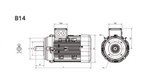 Moteur  SPL 250M2B  55KW   3000 min-1  230/400V  B14